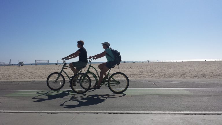 bike shed riding on beach