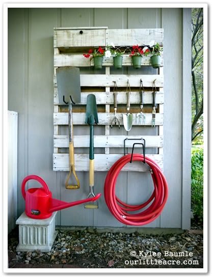 pallet garden storage rack