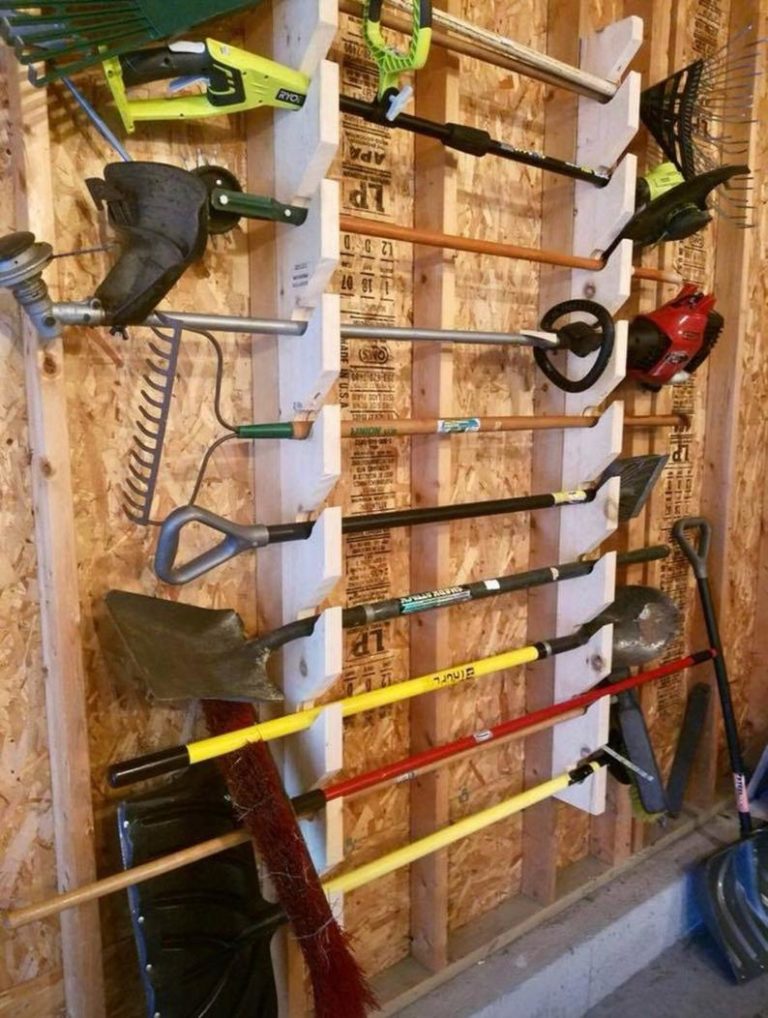 wooden gardne storage rack
