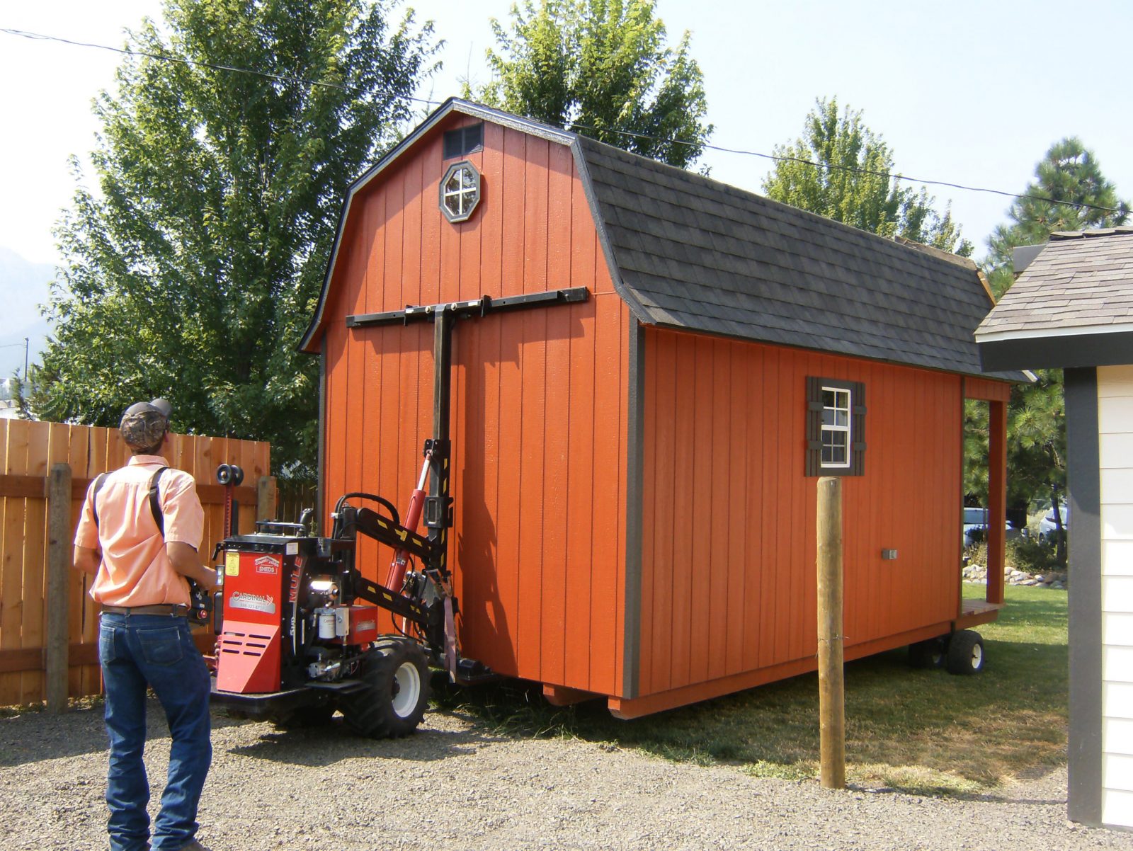 Storage shed moving service